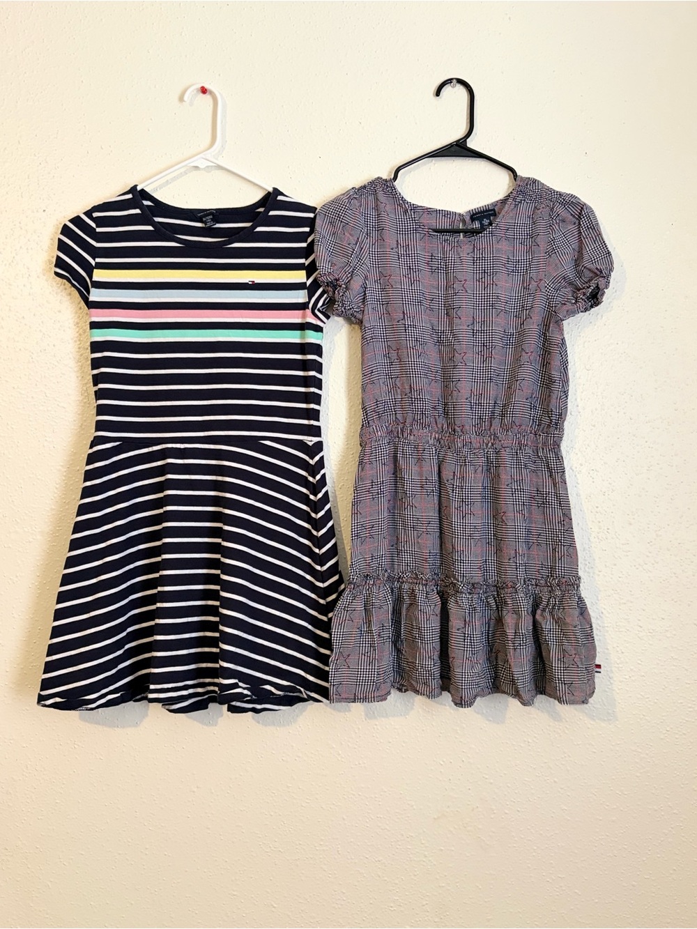 Bundle of 2 Tommy Hilfiger Girls XL (16) Short Sleeve Dresses Multicolor